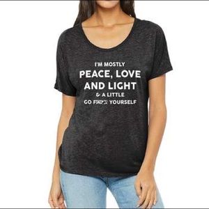🆕Modern Karmavore Peace, Love, Light Tee Medium